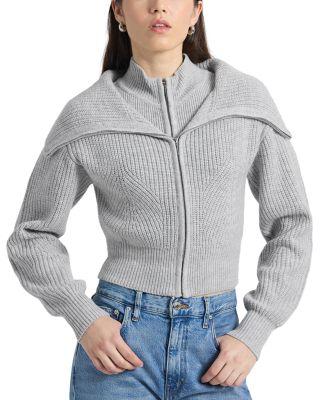Jayne Wool Zip Front Layered Sweater by DEREK LAM 10 CROSBY