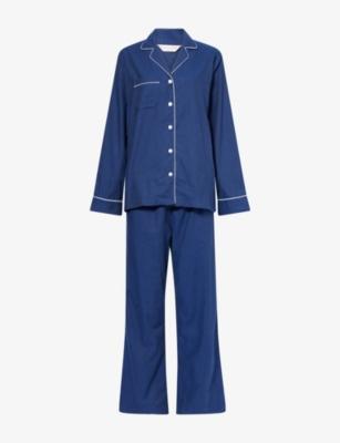 Balmoral Relaxed-Fit Cotton-Poplin Pyjama Set by DEREK ROSE