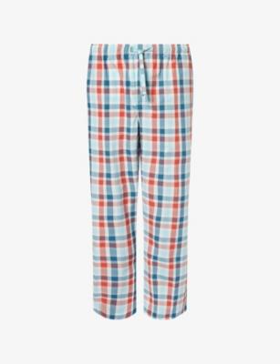 Barker Check Cotton Lounge Trousers by DEREK ROSE