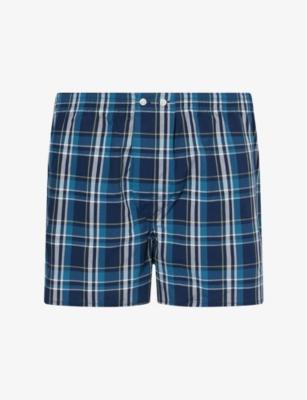 Barker Check-Print Cotton Boxer Shorts by DEREK ROSE