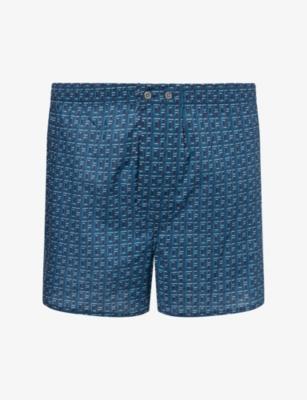 DR Monogram Cotton Boxer Shorts by DEREK ROSE