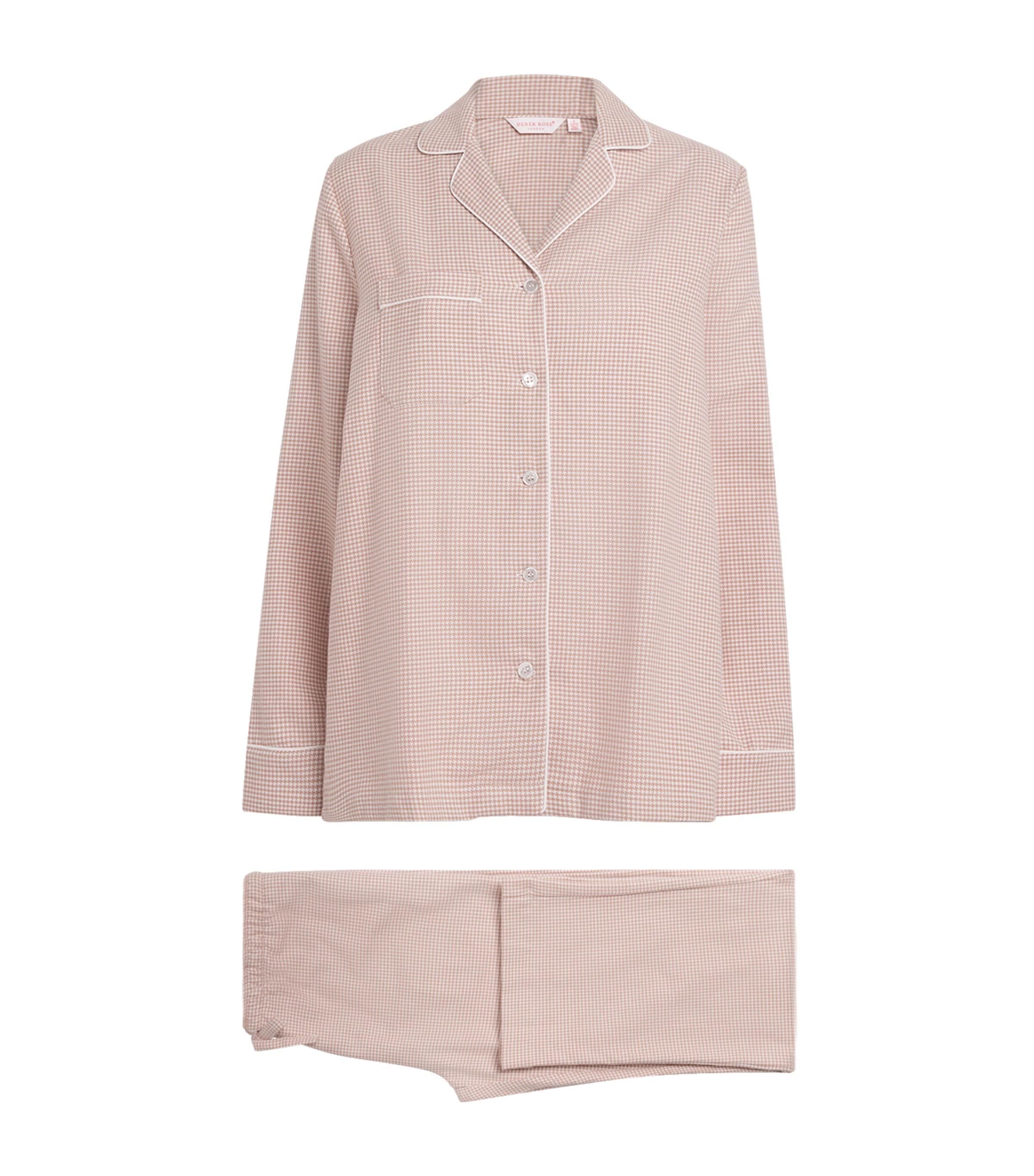 Derek Rose Houndstooth Kelburn Pyjama Set by DEREK ROSE