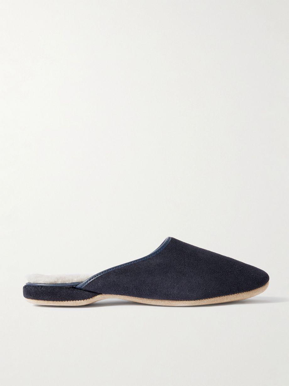 Douglas Shearling-Lined Suede Slippers by DEREK ROSE