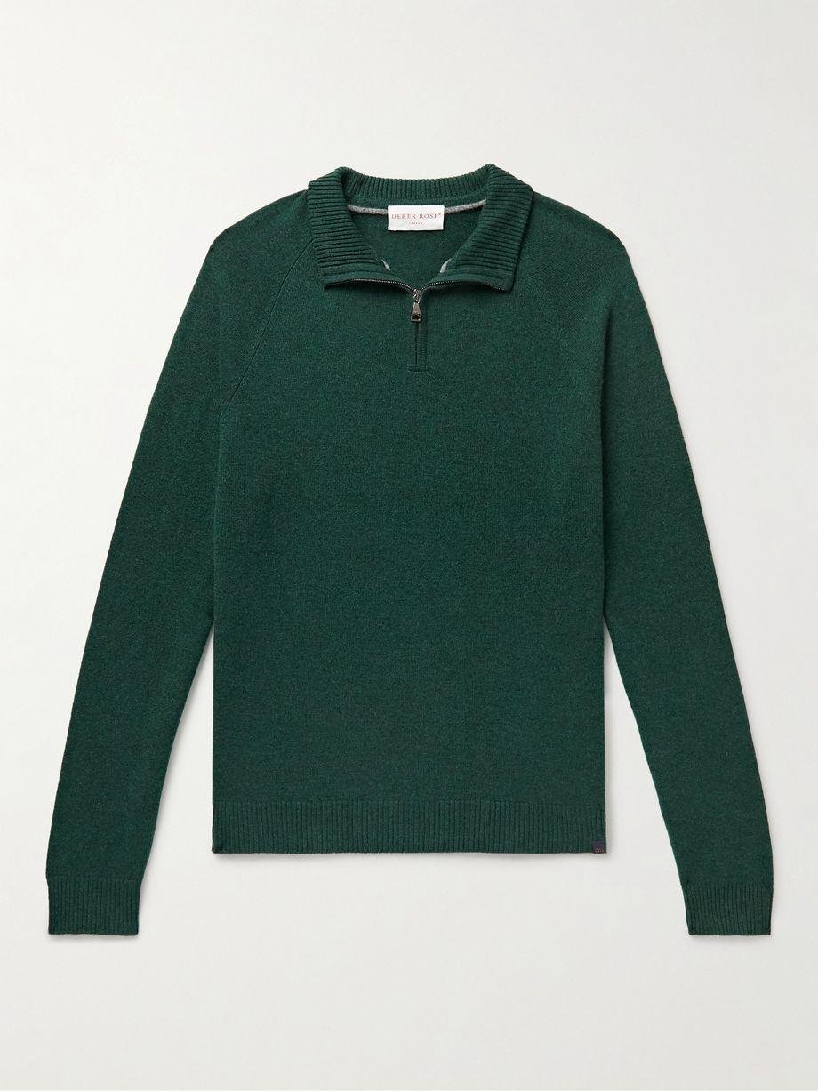 Finley Half-Zip Cashmere Sweater by DEREK ROSE