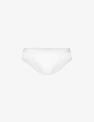 Jack branded-waistband stretch-cotton briefs by DEREK ROSE