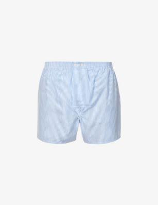 James striped-pattern classic-fit cotton boxer briefs by DEREK ROSE