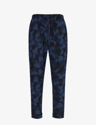 London camouflage-print stretch-woven pyjama bottoms by DEREK ROSE