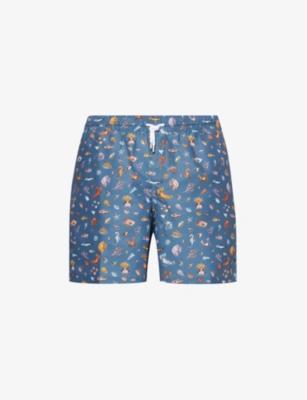 Maui 69 graphic-print swim shorts by DEREK ROSE