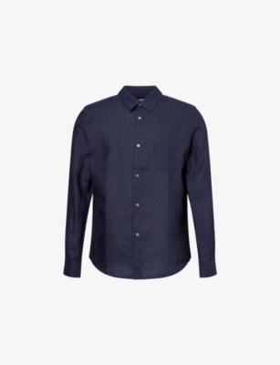 Monaco Long-Sleeve Linen Shirt by DEREK ROSE