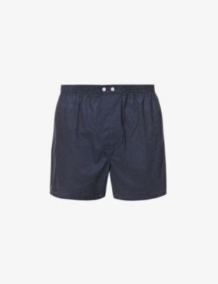 Plaza polka dot-pattern classic-fit cotton boxer briefs by DEREK ROSE