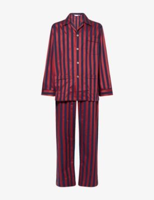 Royal Striped Cotton-Poplin Pyjama Set by DEREK ROSE