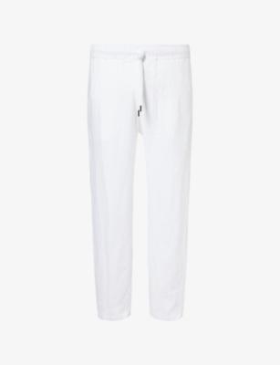 Vienna Drawstring Linen Trousers by DEREK ROSE