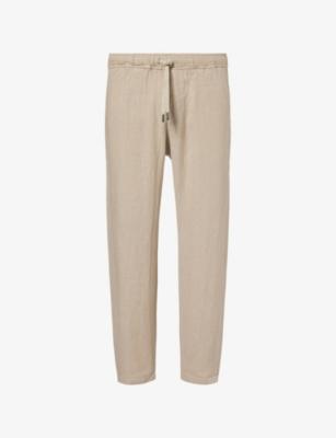 Vienna Drawstring Linen Trousers by DEREK ROSE