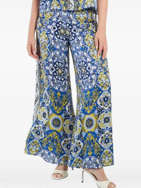 wide-leg printed trousers by DERHY