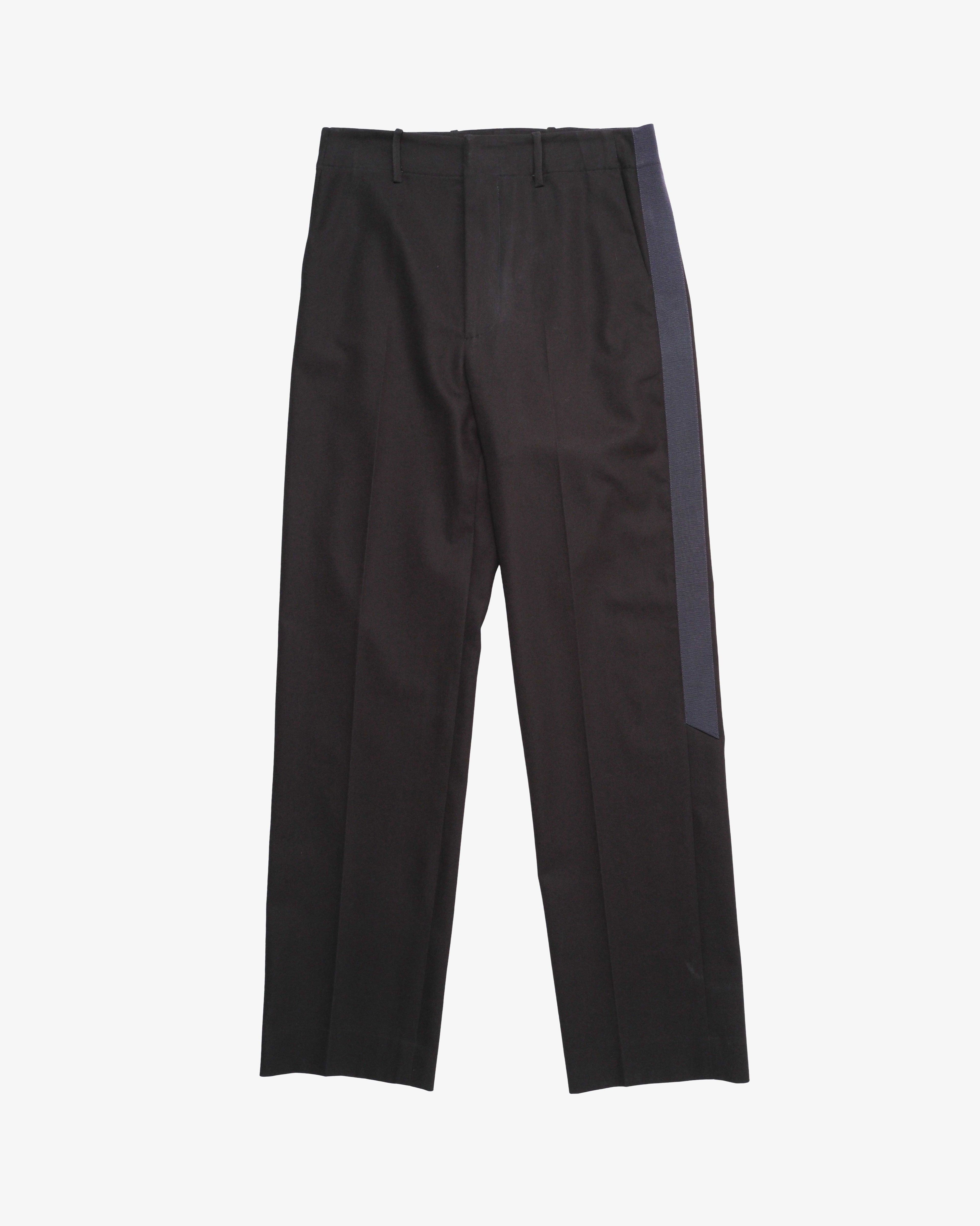 DERRICK - Men's Broken Stripe Tuxedo Trouser - (Charcoal) by DERRICK