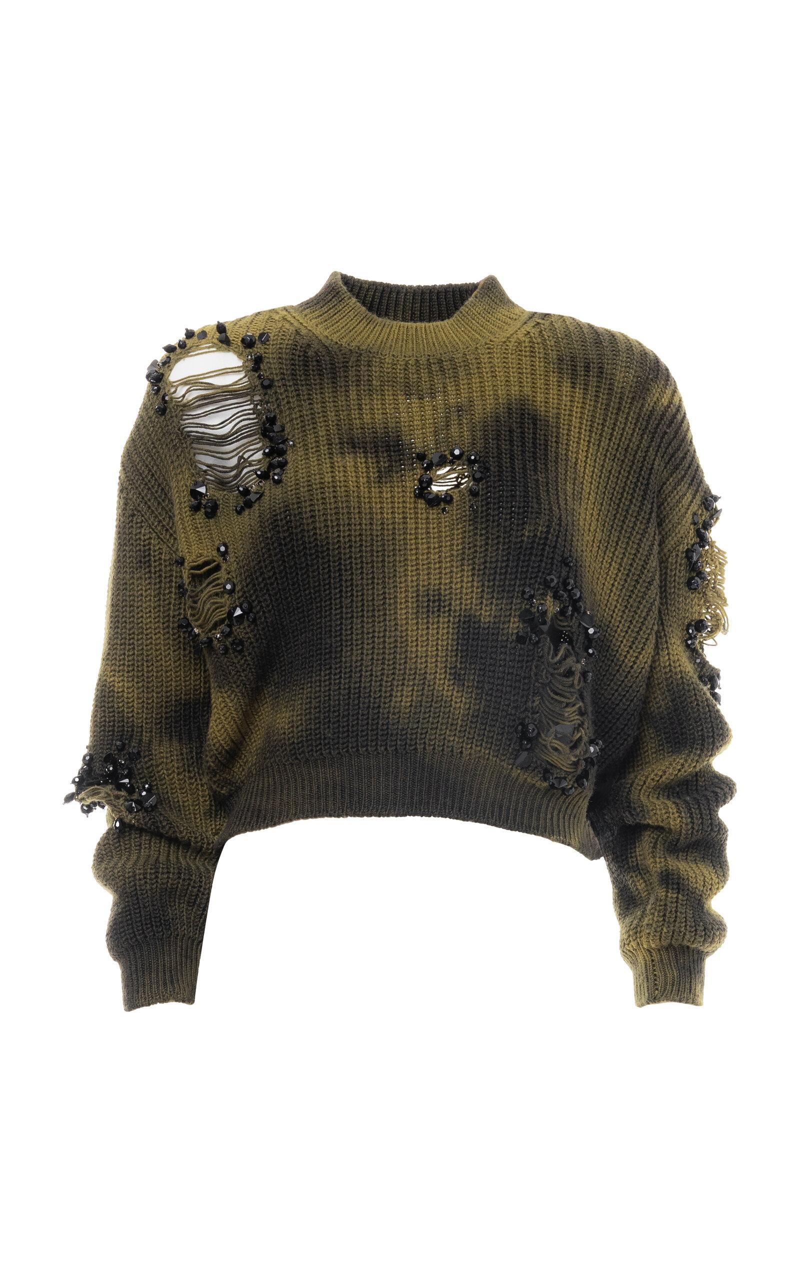 DES_PHEMMES Tie Dye Maxi Wool Pullover - Moda Operandi by DES_PHEMMES
