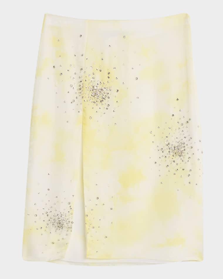 Embellished Tie-Dye Skirt by DES PHEMMES