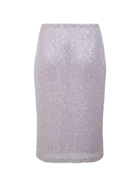 bead-embellished sequined midi skirt by DES PHEMMES