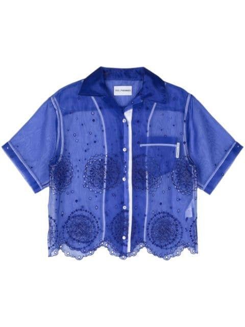 broderie-anglaise silk blouse by DES PHEMMES