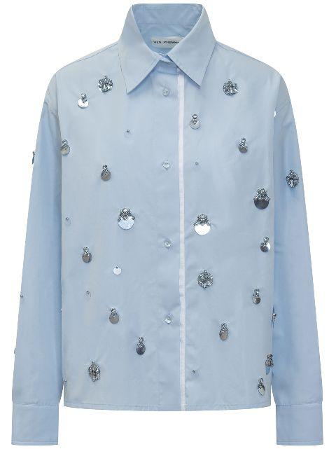 crystal-embellished shirt by DES PHEMMES