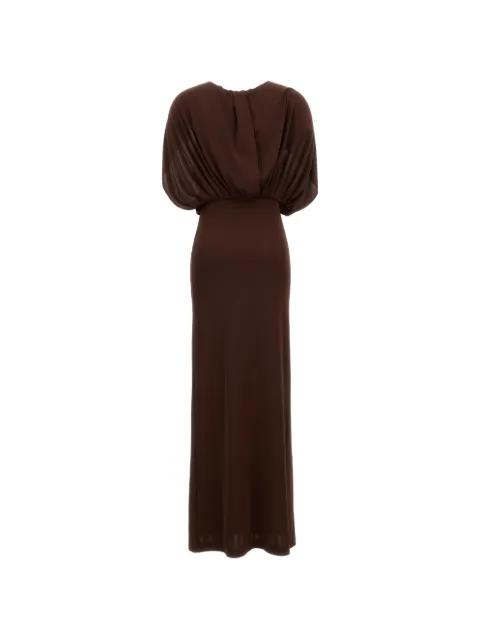 draped maxi dress by DES PHEMMES