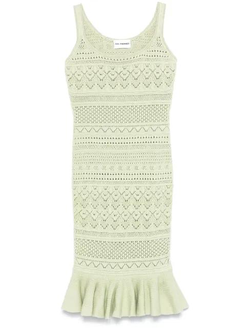 openwork knitted midi dress by DES PHEMMES