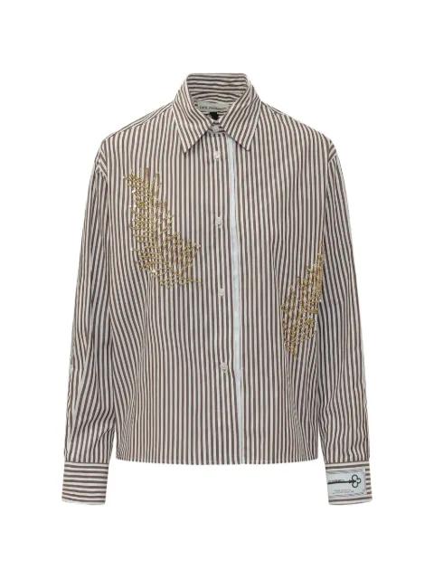 sequin-embellished striped shirt by DES PHEMMES