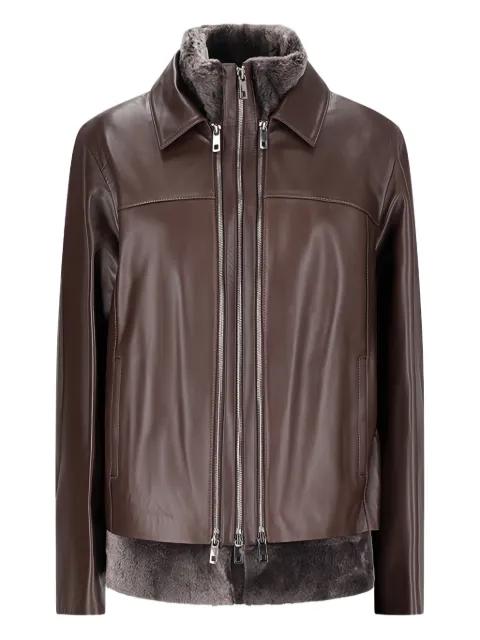 detachable-gilet leather jacket by DESA 1972