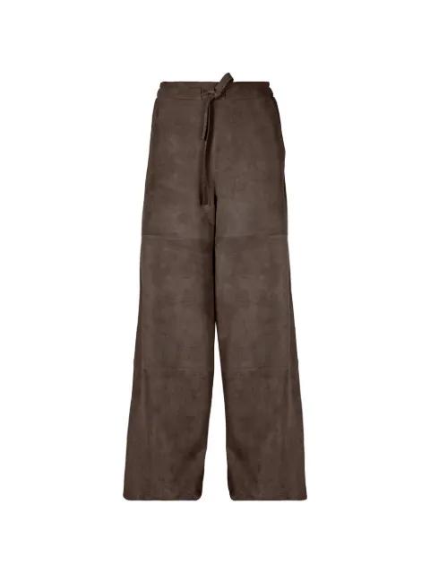 wide-leg leather trousers by DESA COLLECTION