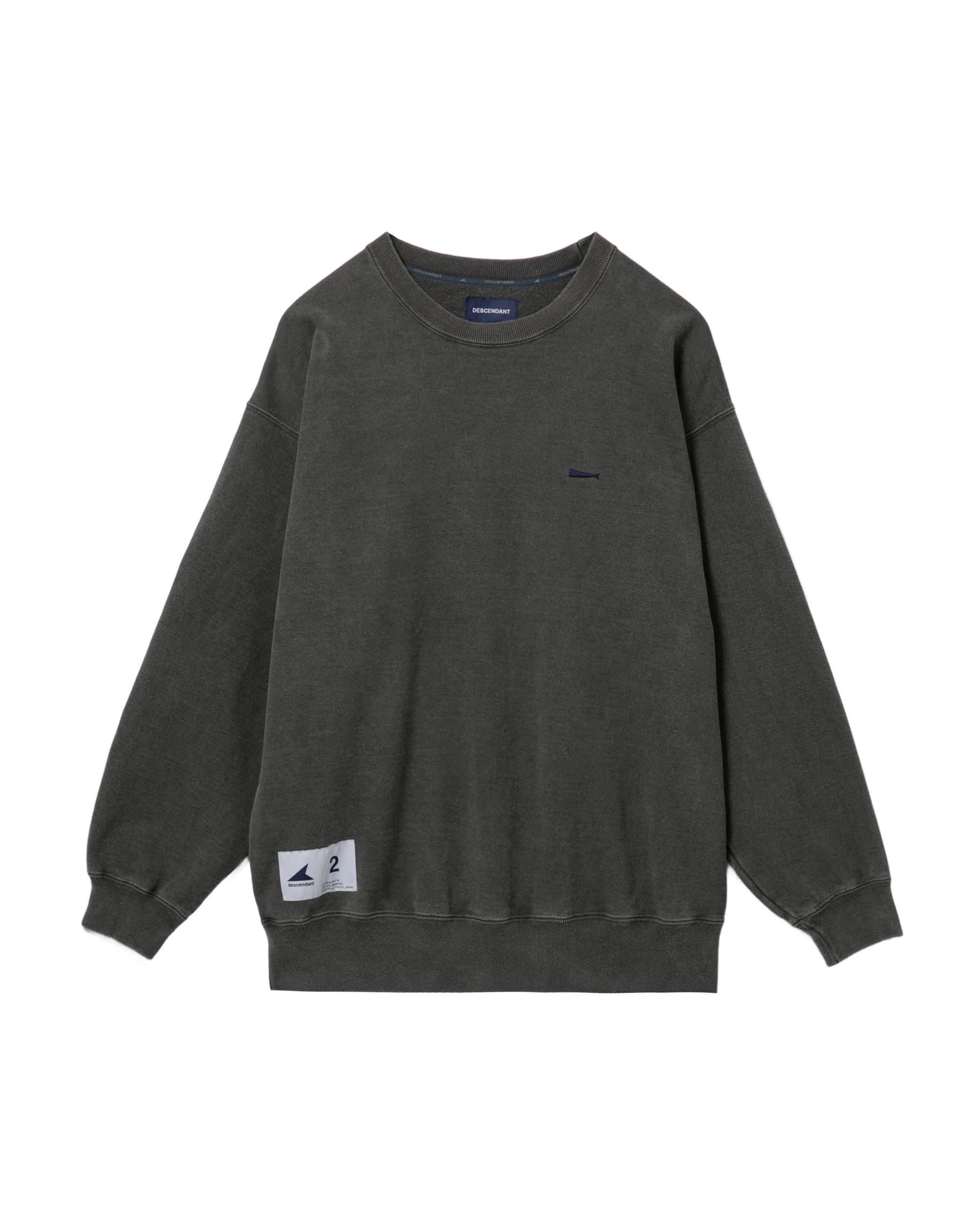 PE crew neck pigment dyed sweatshirt by DESCENDANT