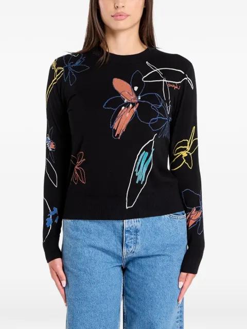 Arty floral-print sweater by DESIGUAL