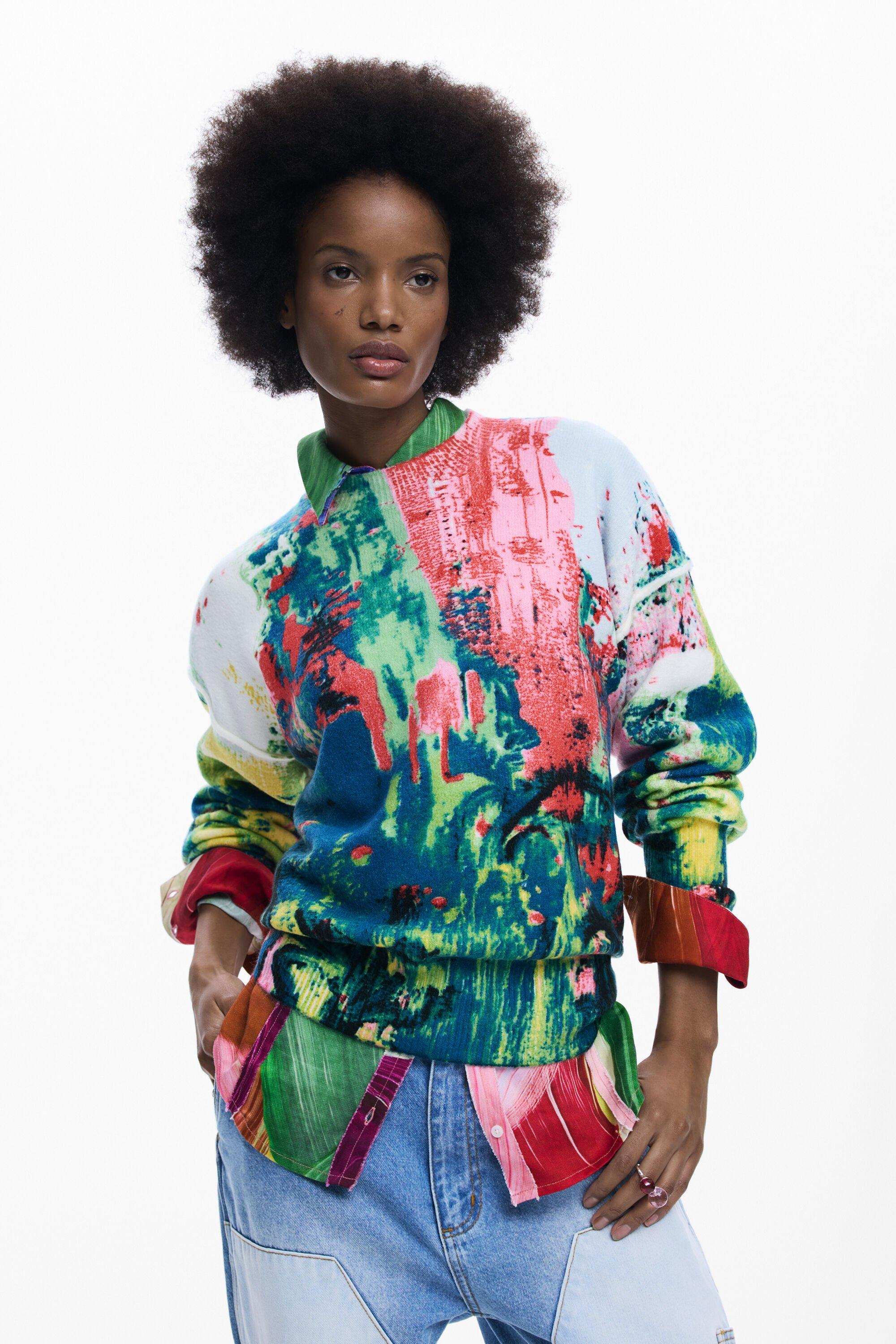 Arty printed sweater by DESIGUAL