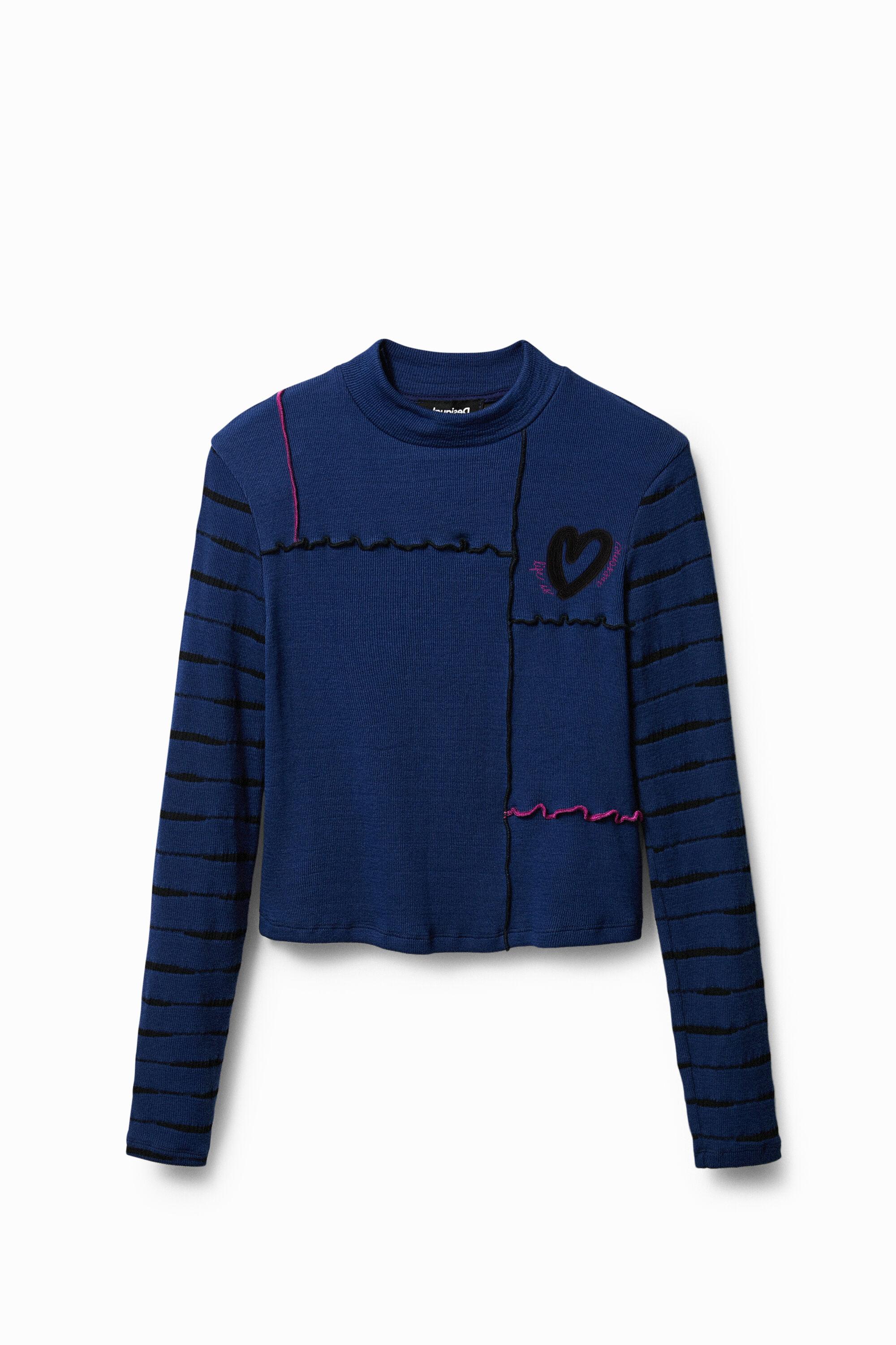 Arty ribbed flounce T-shirt by DESIGUAL