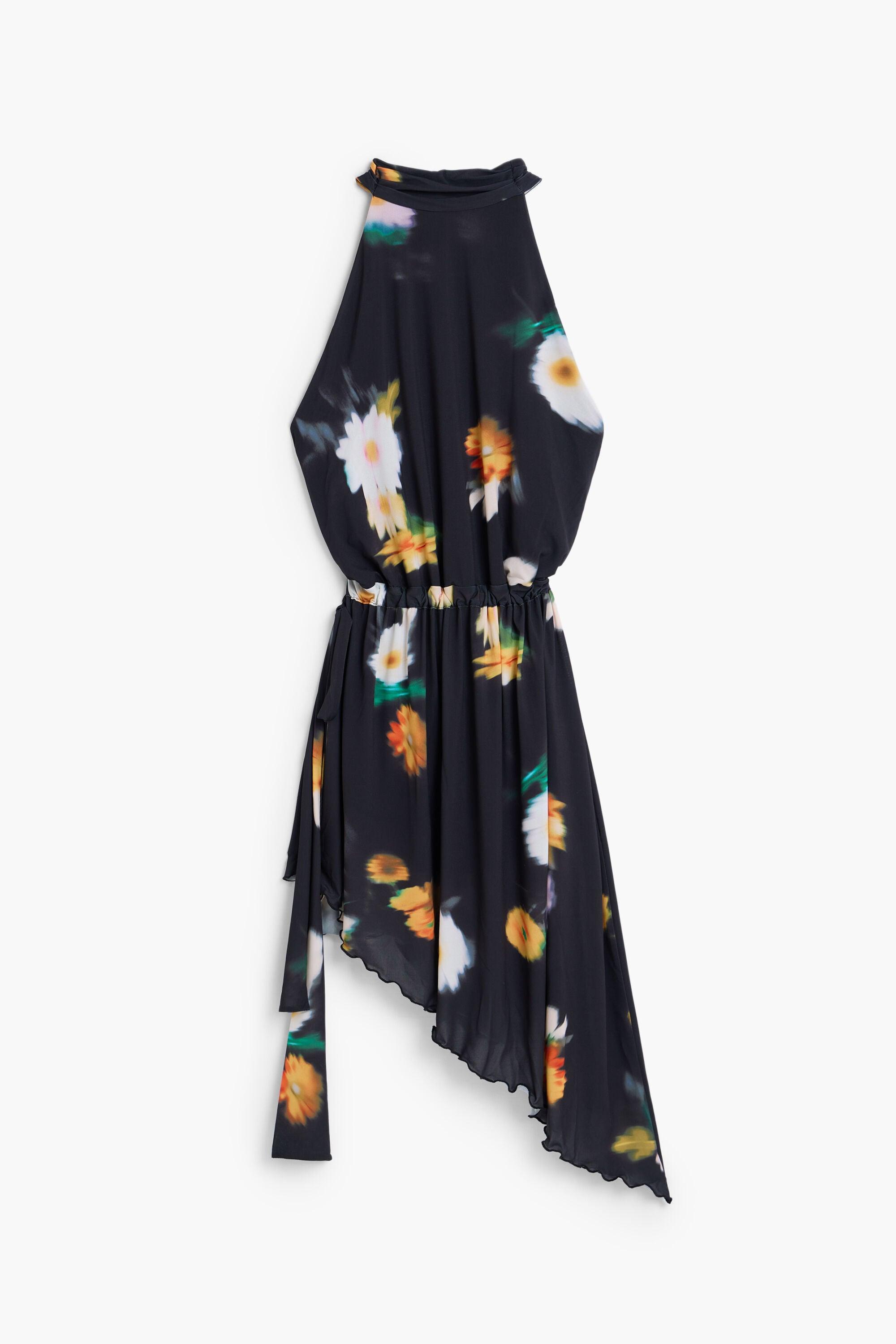 Asymmetric dress with bow by DESIGUAL