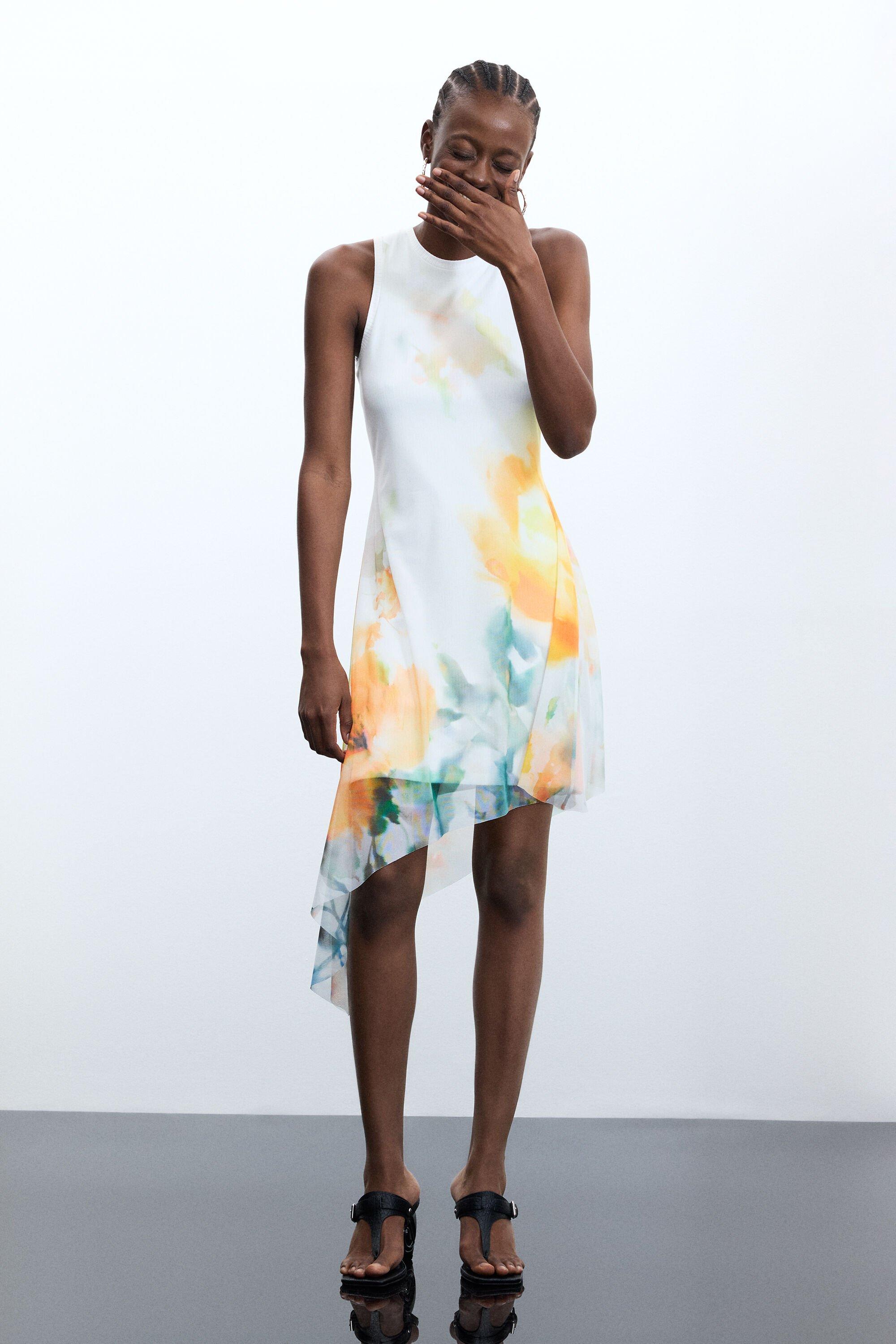 Asymmetric sleeveless dress by DESIGUAL