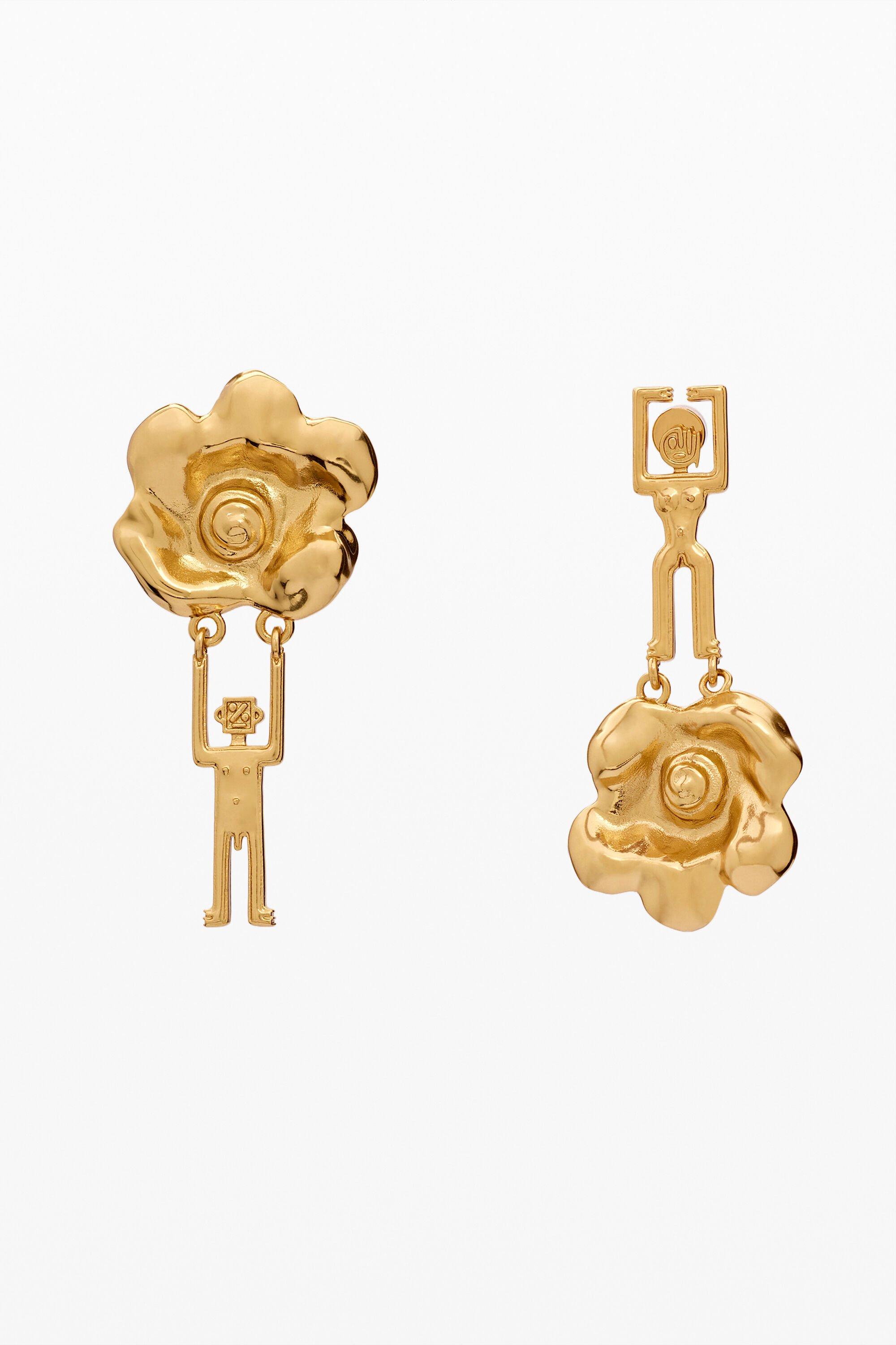 Asymmetrical Robots Zailo Earrings by DESIGUAL
