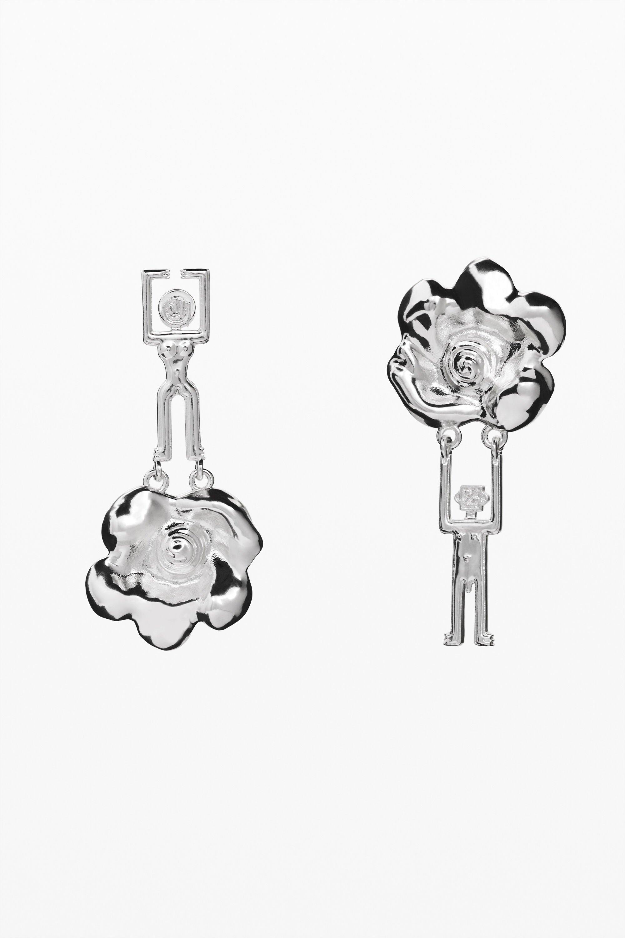 Asymmetrical Robots Zailo Earrings by DESIGUAL