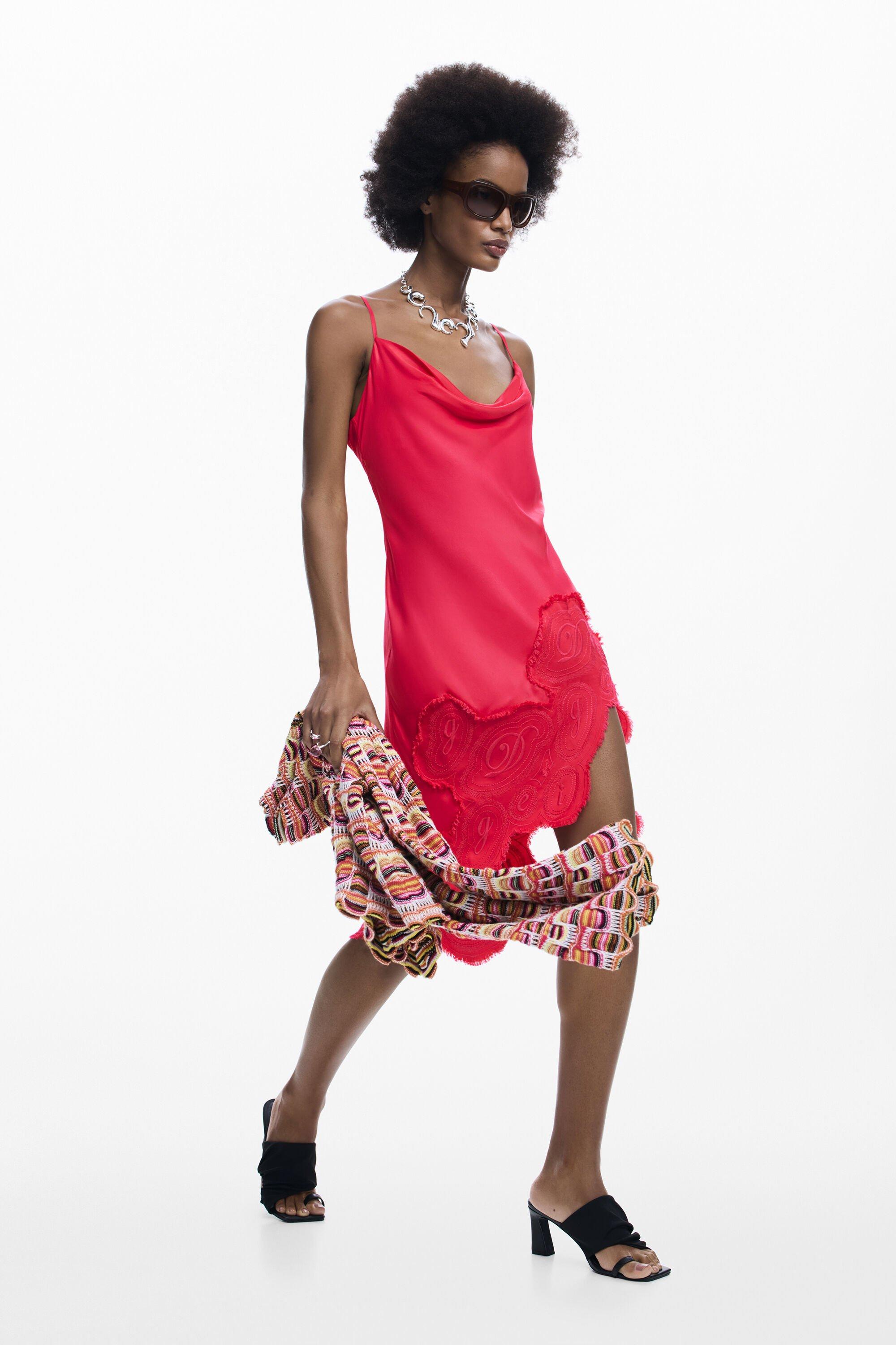 Asymmetrical slip dress by DESIGUAL