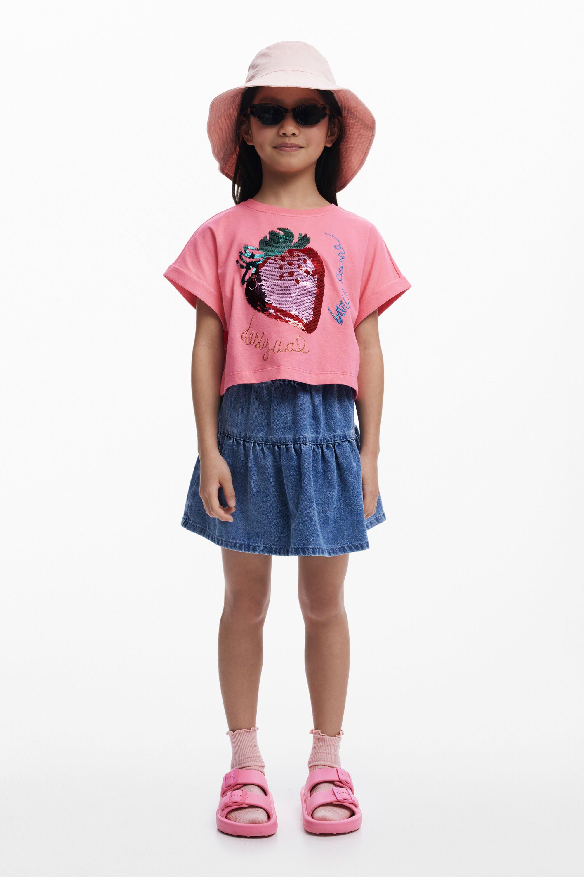 Cherry denim miniskirt by DESIGUAL