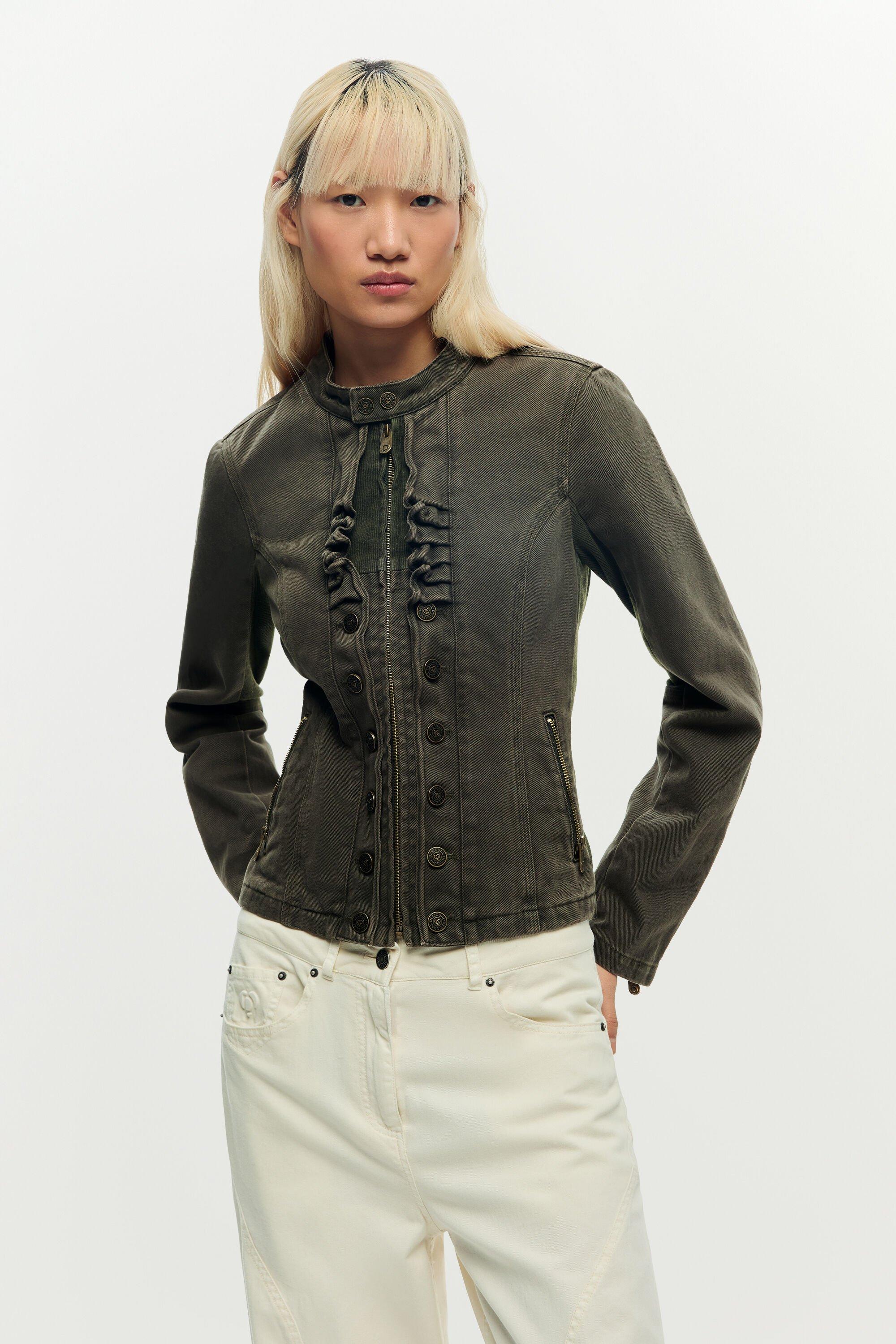 Cotton jacket with zipper by DESIGUAL
