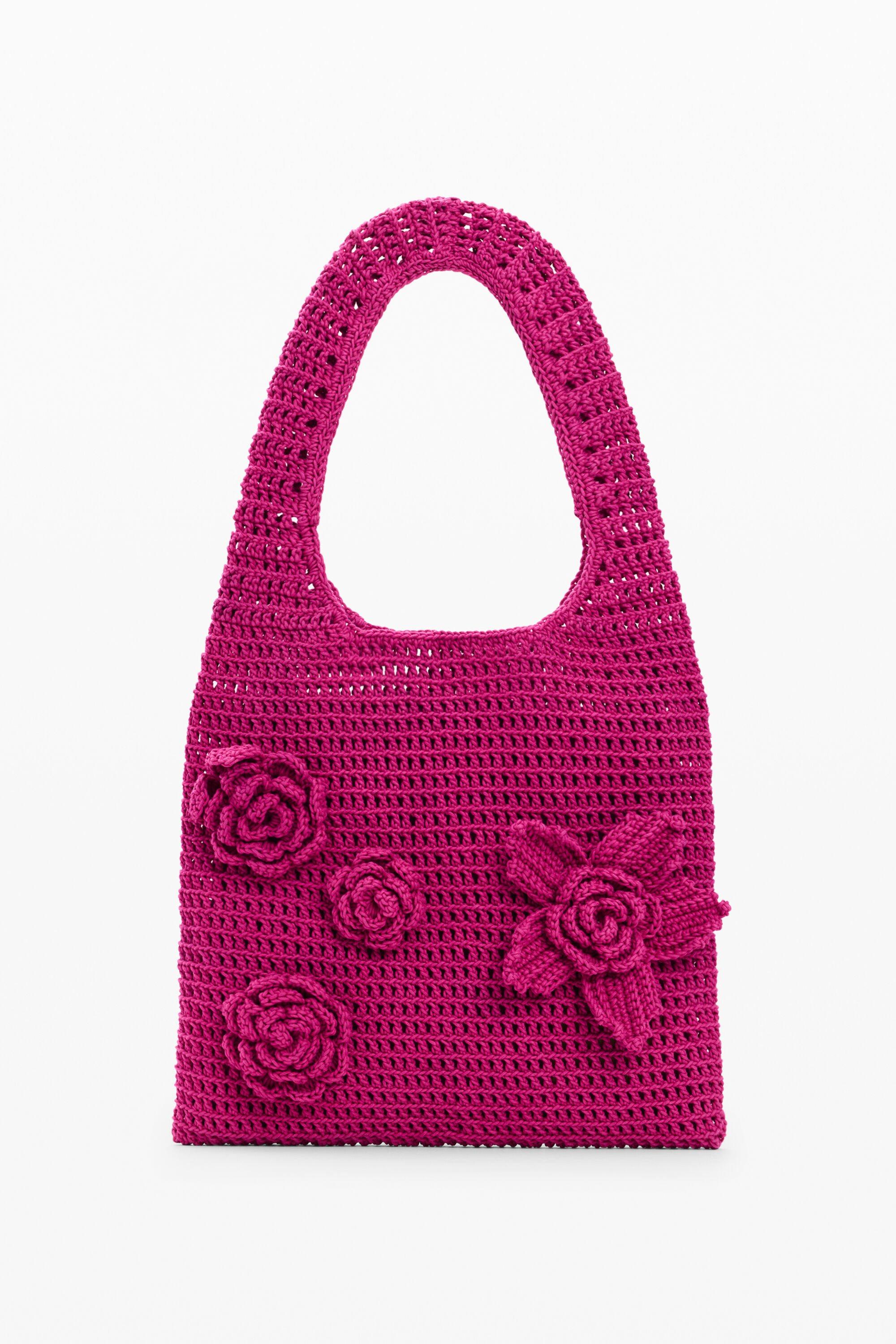 Crochet bag with flowers by DESIGUAL