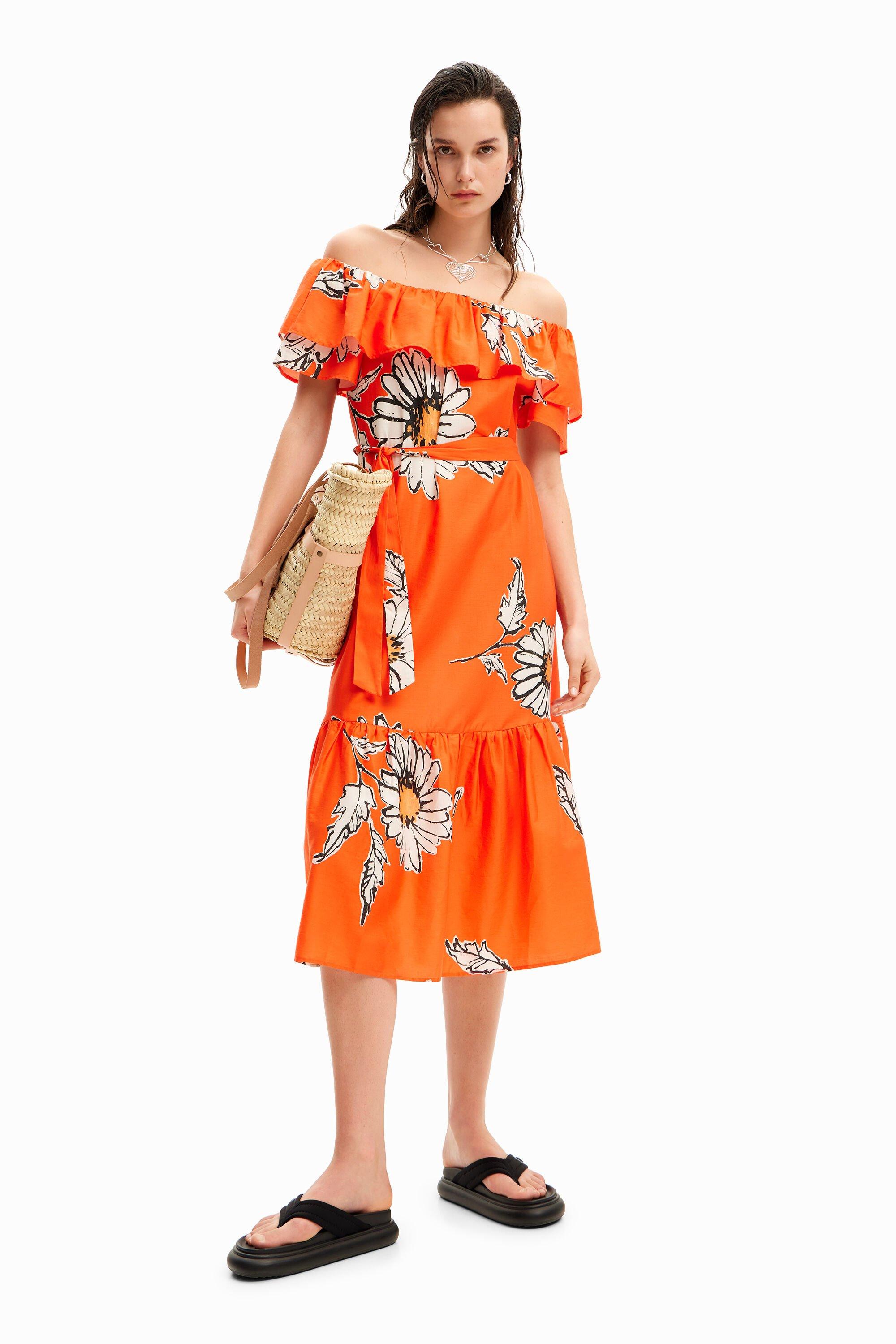 Daisy ruffle midi dress by DESIGUAL