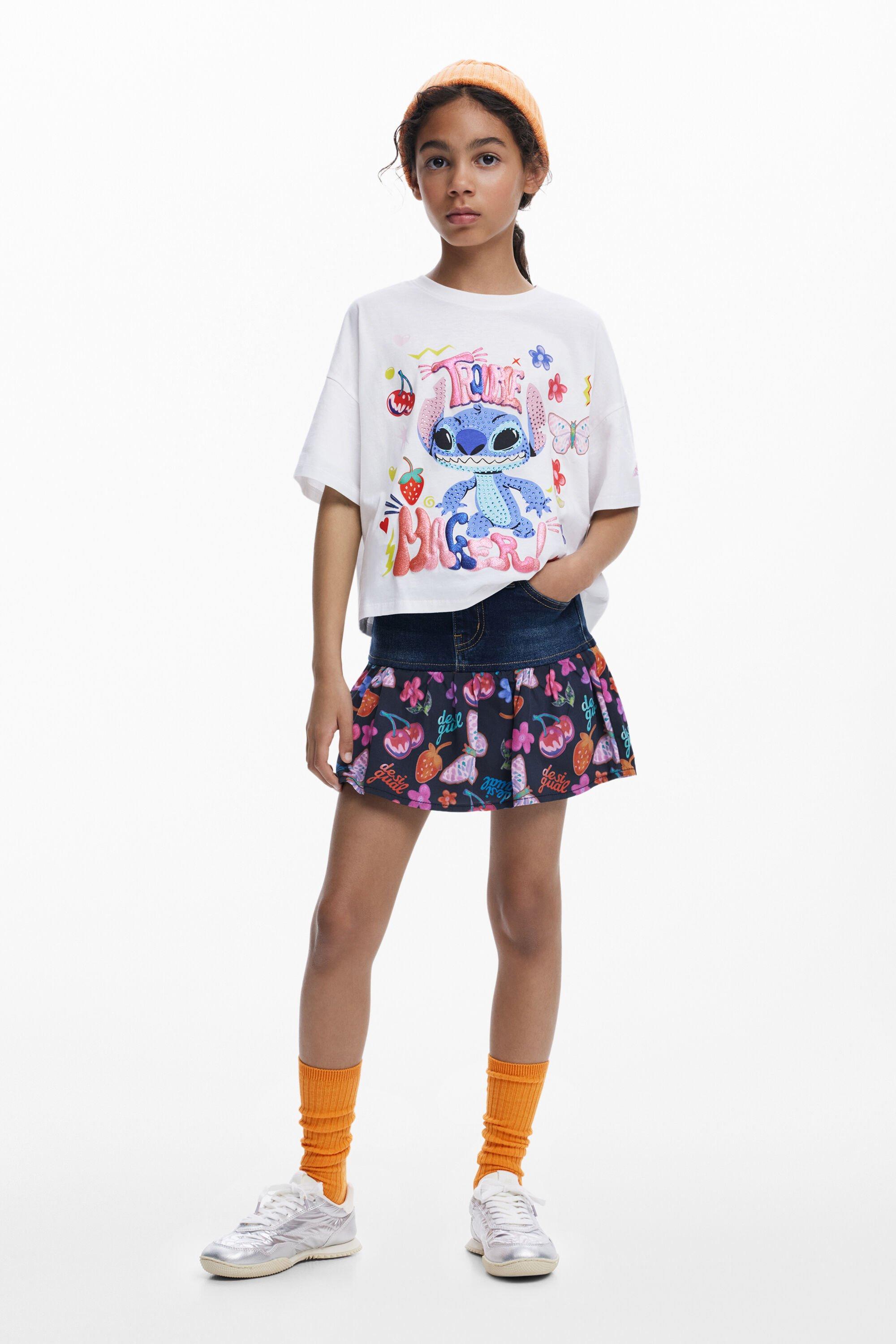 Denim ruffle miniskirt by DESIGUAL