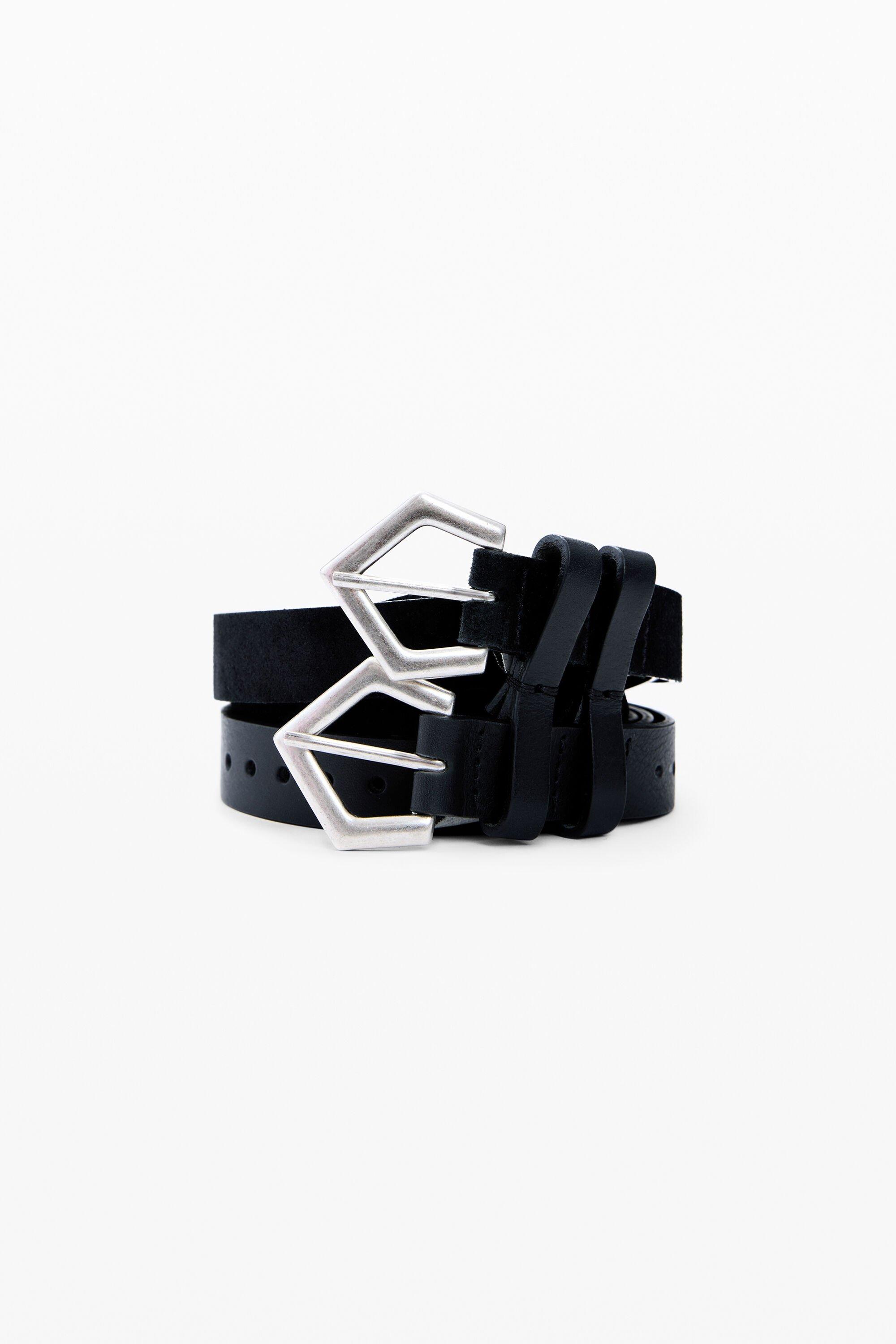 Double leather belt by DESIGUAL