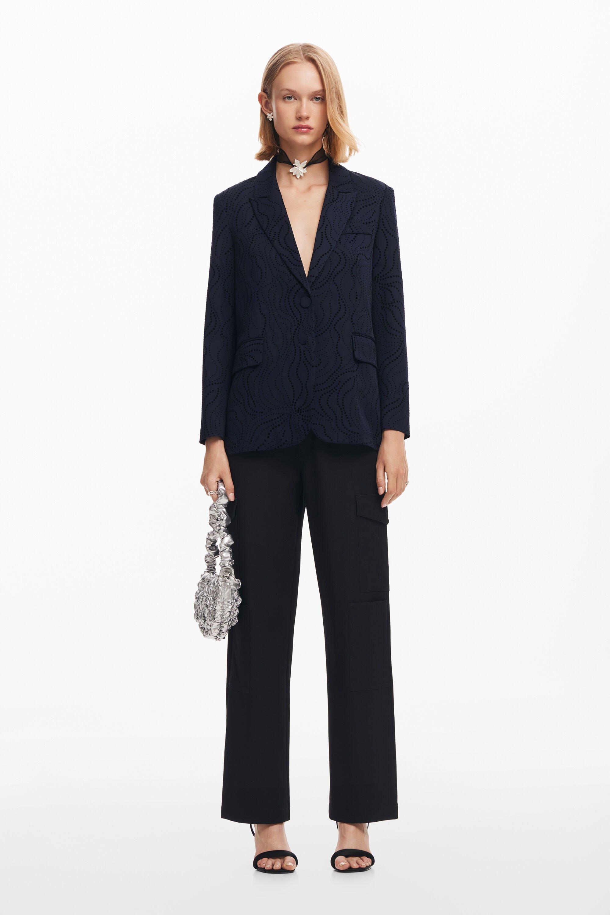 Embroidered floral blazer by DESIGUAL