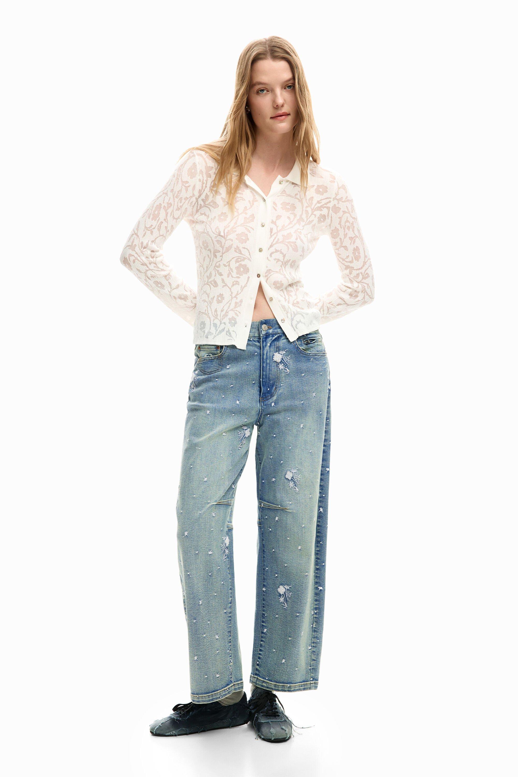 Embroidered jeans by DESIGUAL