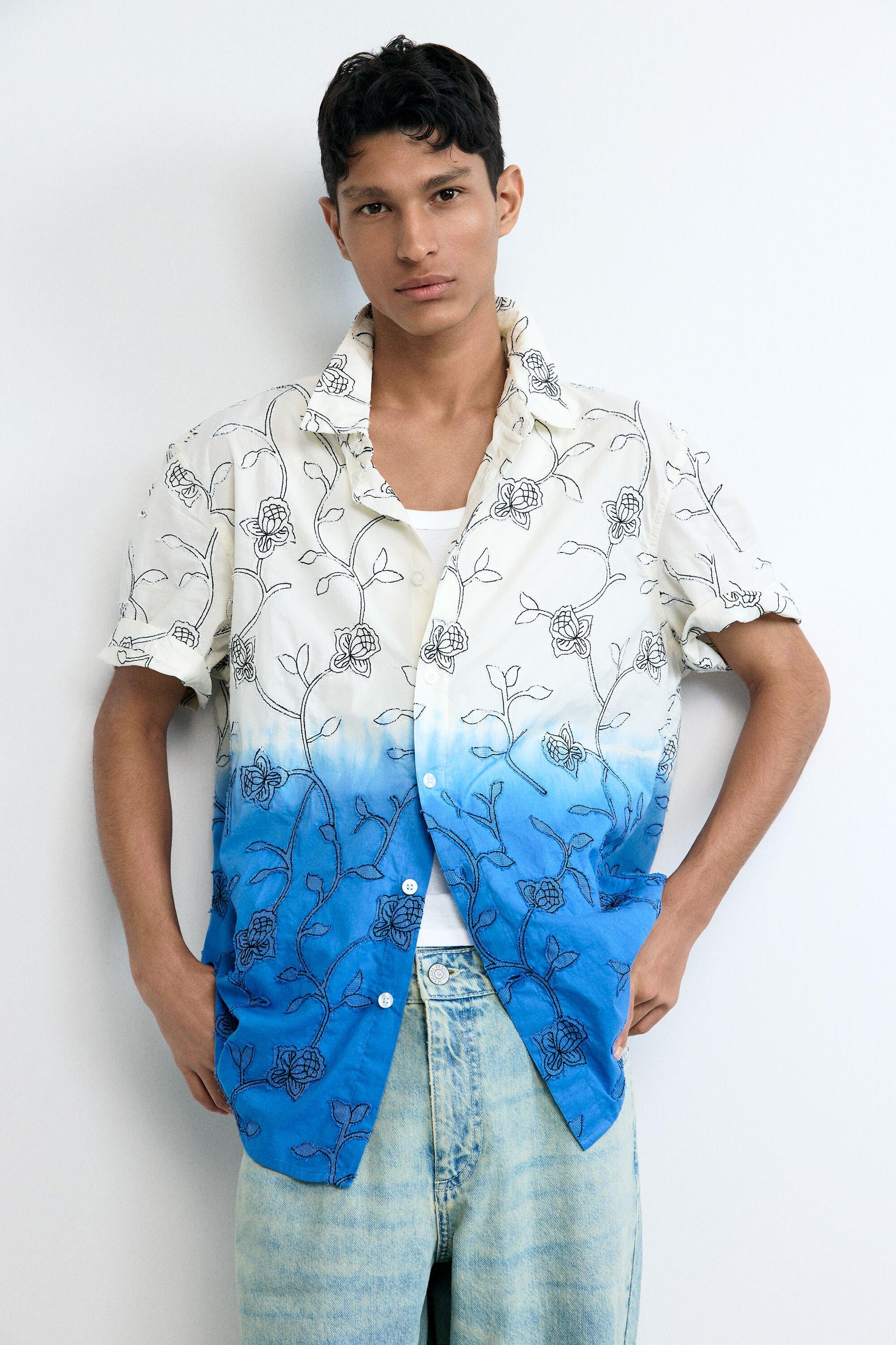 Embroidered ombré shirt by DESIGUAL