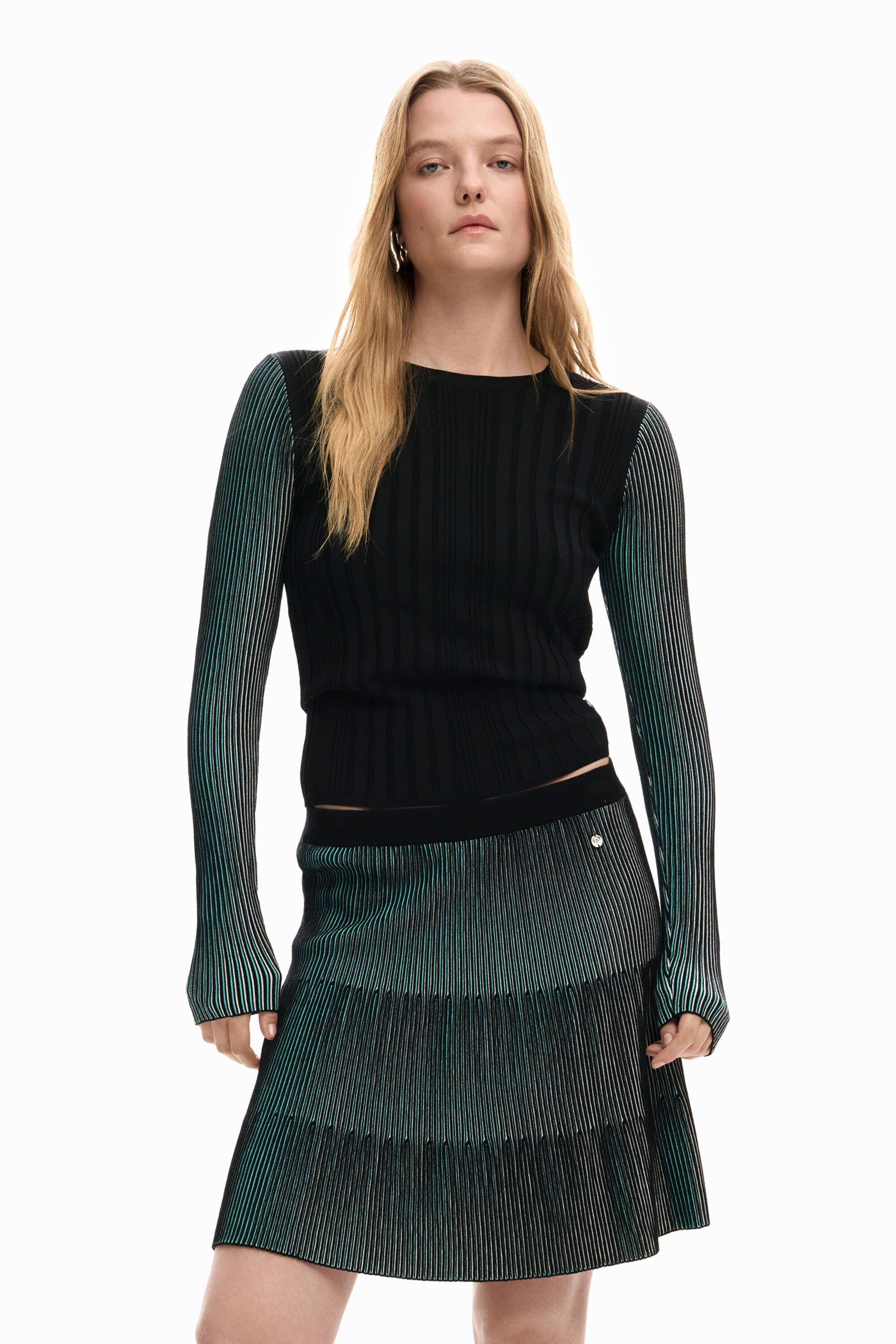Fine Pleated Sweater by undefined Fine Pleated Sweater by undefined