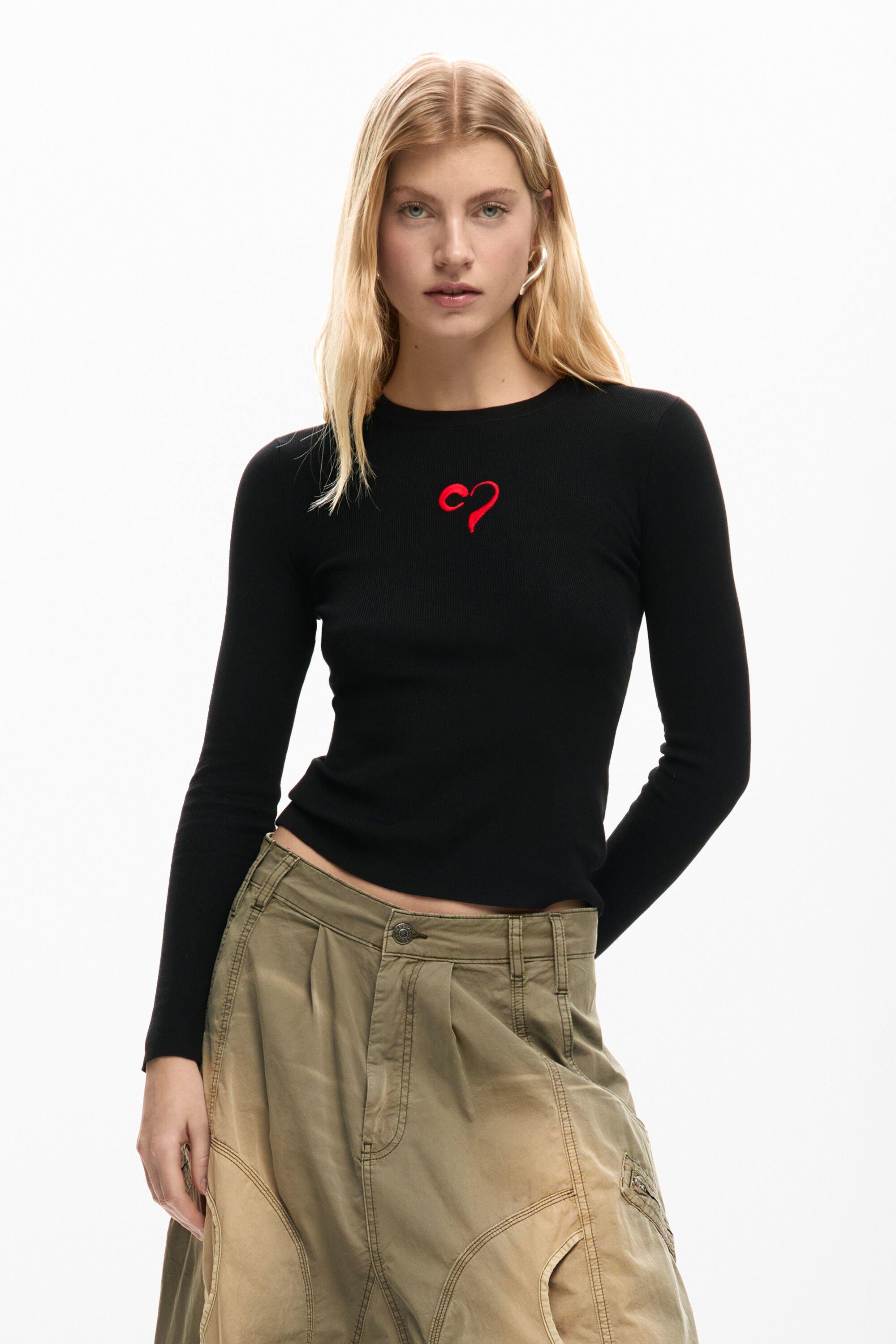 Fine heart sweater by DESIGUAL