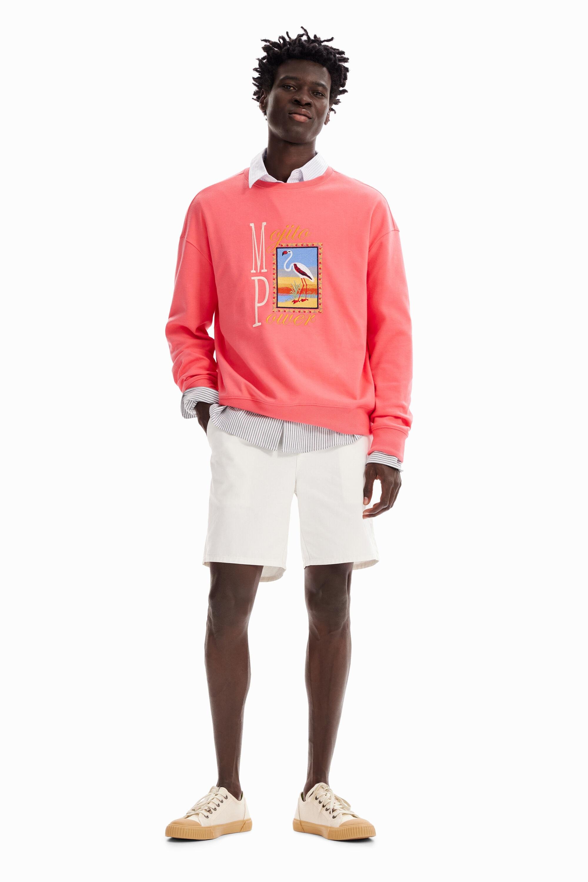 Flamingo embroidery sweatshirt by DESIGUAL